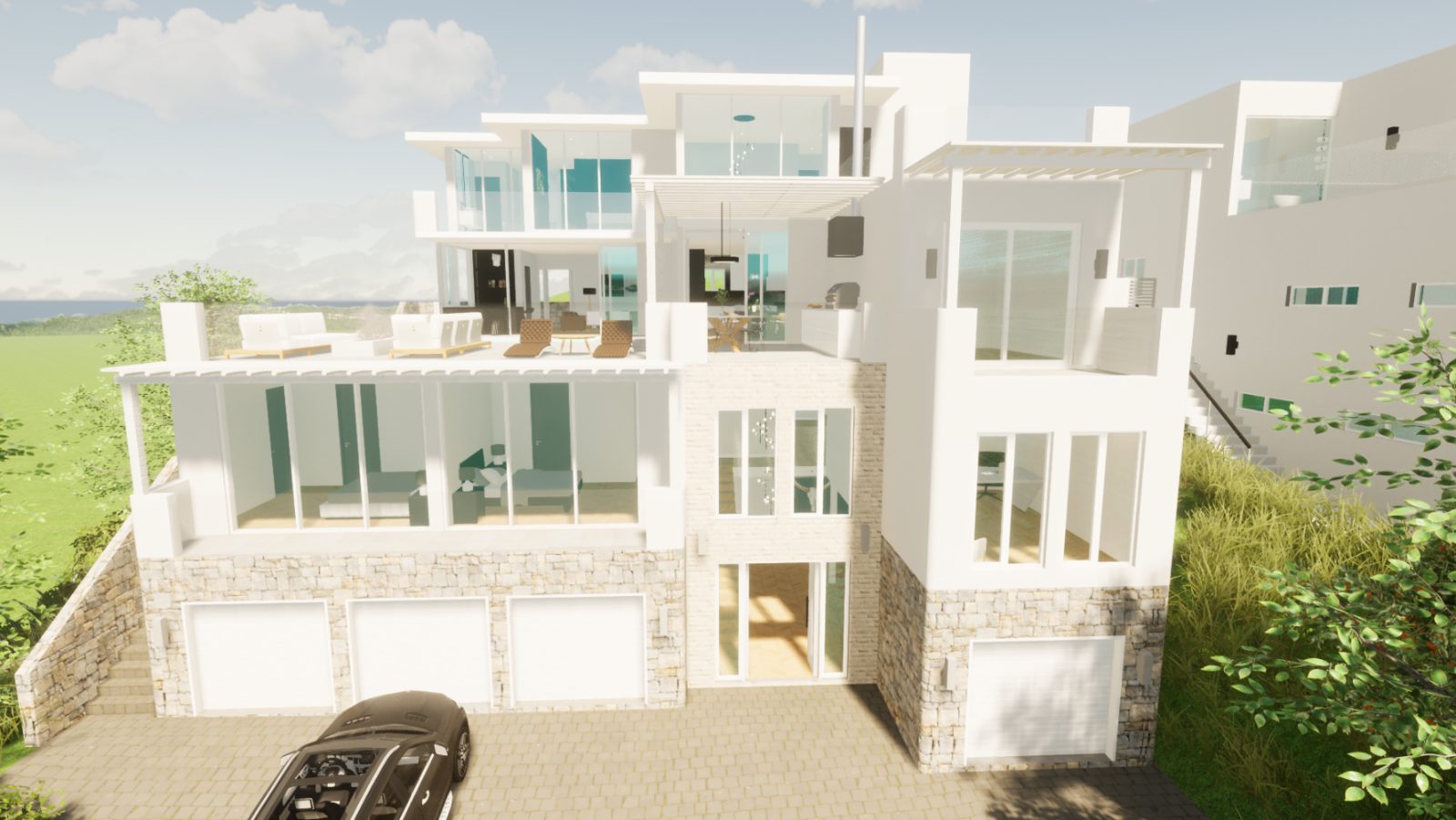 132 rear elevation rendering